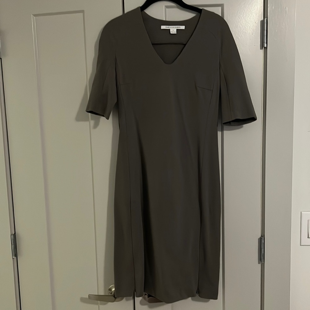 Diane Von Furstenberg Grey Sheath Dress